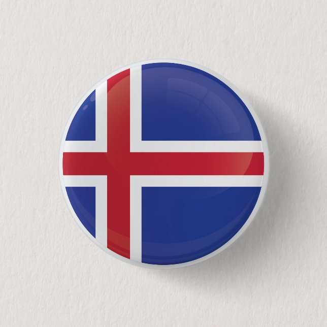 Badge Rond 2,50 Cm Indicateur Icône Arrondi Islande (Devant)