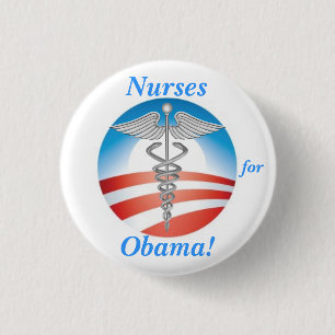 Badge Rond 2,50 Cm Infirmières pour Obama !