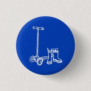 Badge Rond 2,50 Cm initialise qui filent le bouton