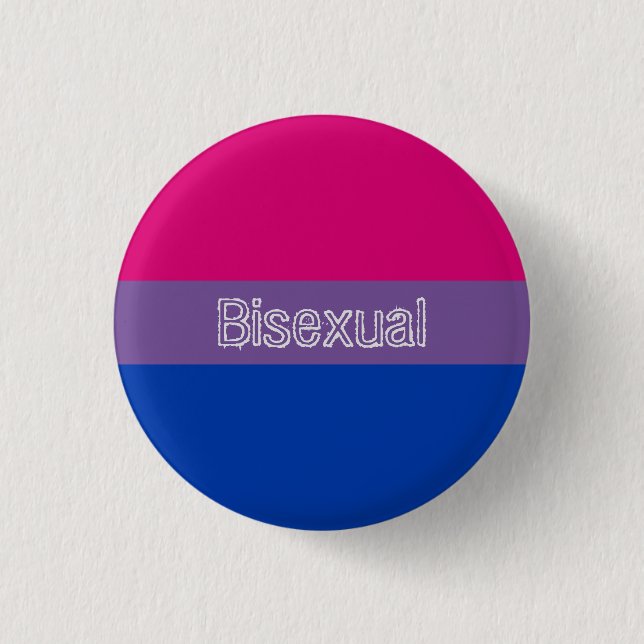Badge Rond 2,50 Cm Insigne bisexuel de drapeau/ (Devant)