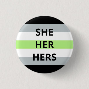 Badge Rond 2,50 Cm Insigne d'agender pour les pronounounounounounouno