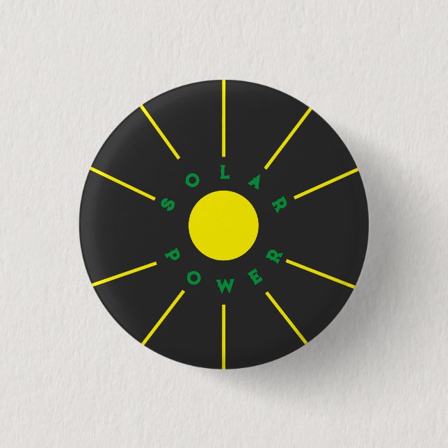 Badge Rond 2,50 Cm Insigne d'alimentation solaire (Devant)