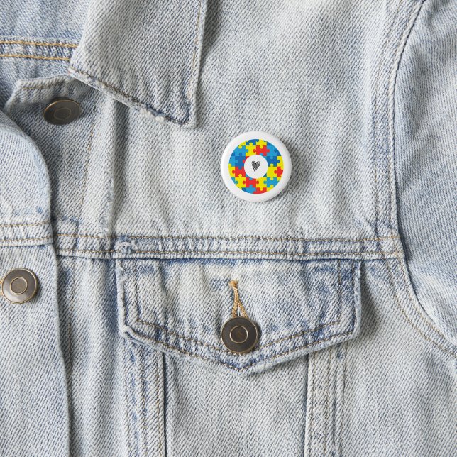 Badge Rond 2,50 Cm Insigne d'autisme (En situation)