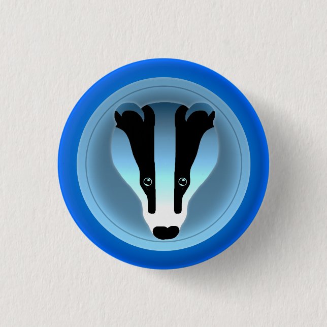 Badge Rond 2,50 Cm Insigne de blaireau (Devant)