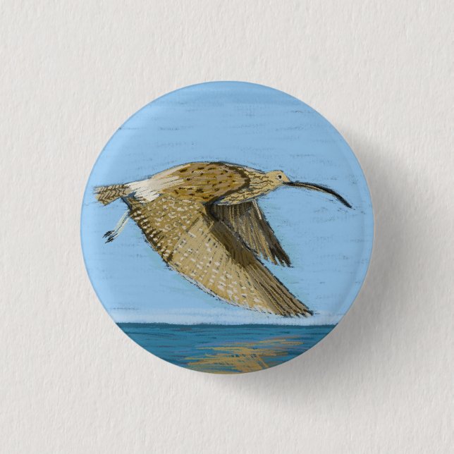 Badge Rond 2,50 Cm Insigne de courlis (Devant)