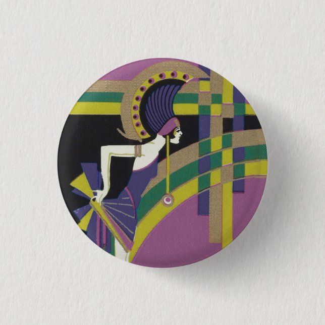Badge Rond 2,50 Cm Insigne de fille de danse de Deco (Devant)
