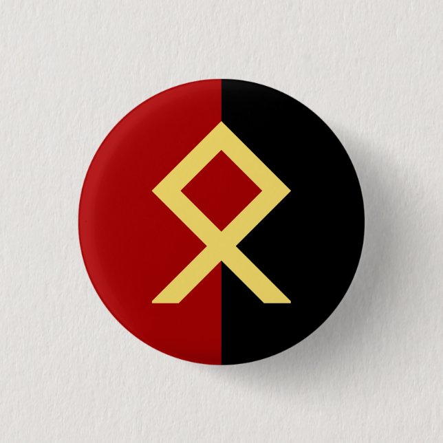 Badge Rond 2,50 Cm Insigne de la rune d'Odal (Devant)