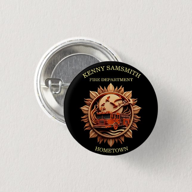 Badge Rond 2,50 Cm Insigne de prestige rayonnant, Honneur (Devant & derrière)
