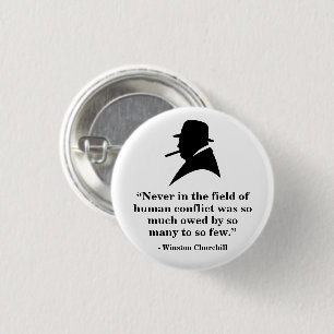 Badge Rond 2,50 Cm Insigne de Winston Churchill - citation 11