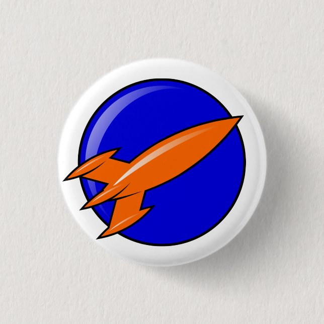 Badge Rond 2,50 Cm Insigne d'épingle de la patrouille spatiale Rocket (Devant)