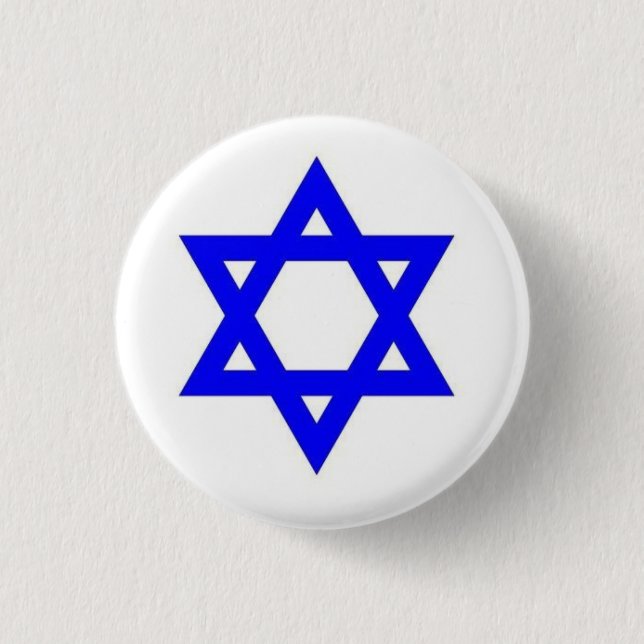 Badge Rond 2,50 Cm Insigne d'étoile de David (Devant)