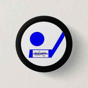 Badge Rond 2,50 Cm Insigne d'hockey de Blueliner rétro