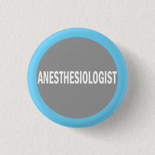 Badge Rond 2,50 Cm Insigne d'identification d'hôpital d'anesthésiste