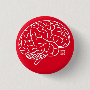 Badge Rond 2,50 Cm Insigne du cerveau