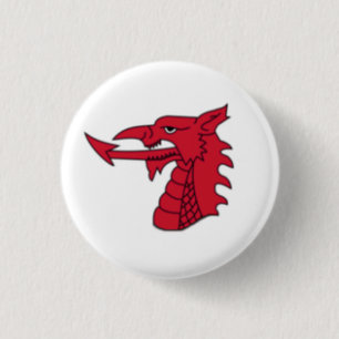 Badge Rond 2,50 Cm Insigne du Pays de Galles - tête de dragon de