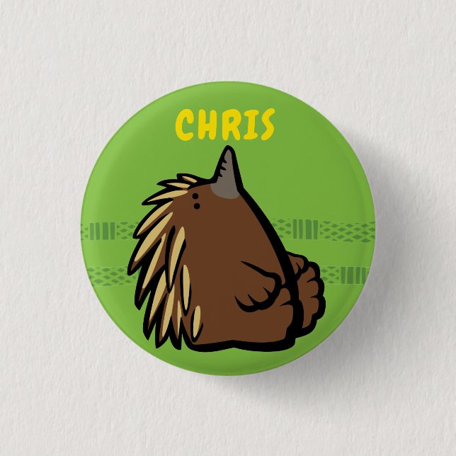 Badge Rond 2,50 Cm Insigne Echidna Wildlife (Devant)