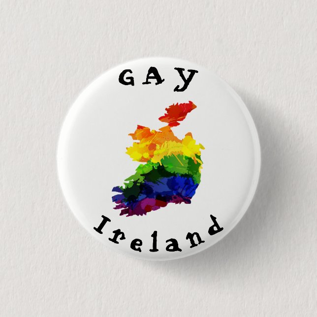 Badge Rond 2,50 Cm Insigne GAI de l'Irlande (Devant)