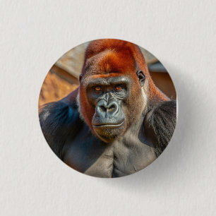 Badge Rond 2,50 Cm Insigne : gorille