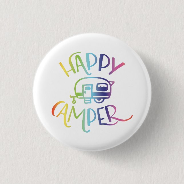 Badge Rond 2,50 Cm Insigne lumineux de profondément satisfait (Devant)