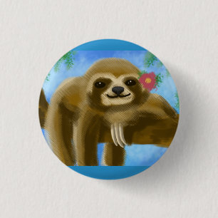 Badge Rond 2,50 Cm Insigne mignon de paresse