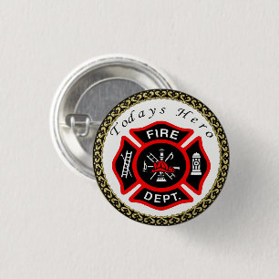 Badge Rond 2,50 Cm Insigne noir et rouge de logo de corps de