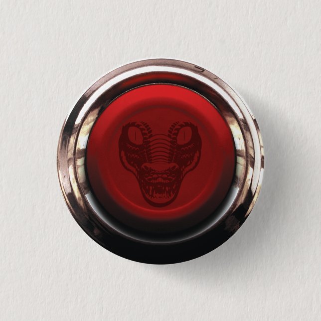 Badge Rond 2,50 Cm Insigne rouge de signal d'alarme (Devant)