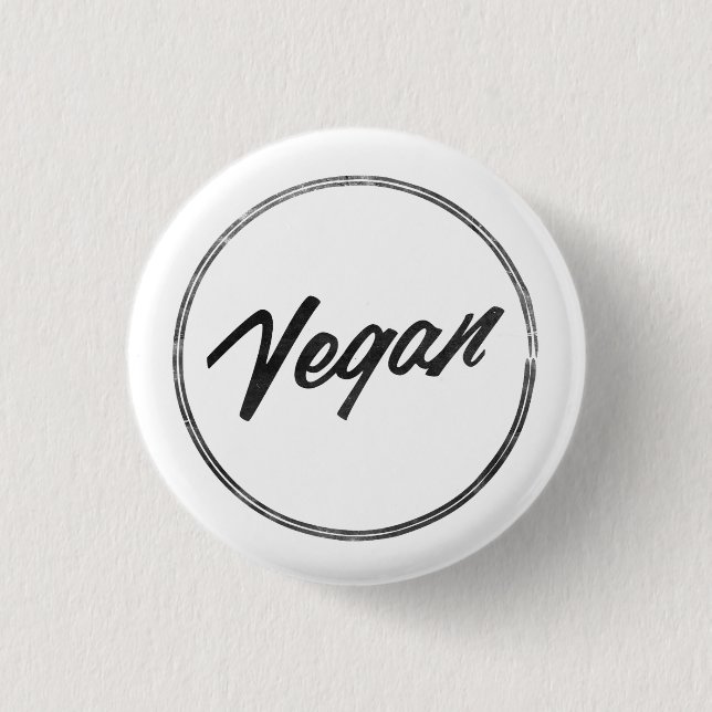 Badge Rond 2,50 Cm Insigne VÉGÉTALIEN de Pin (Devant)