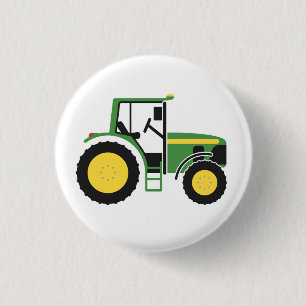 Badge Rond 2,50 Cm Insigne vert de tracteur