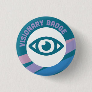 Badge Rond 2,50 Cm Insigne Visionnaire - Bouton