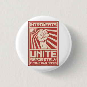 Badge Rond 2,50 Cm Introverts unissent séparément dans vos propres