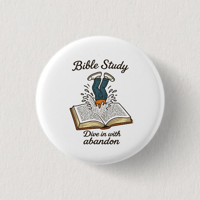 Badge Rond 2,50 Cm Invitation à l'étude biblique (Devant)