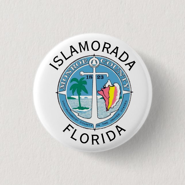 Badge Rond 2,50 Cm Islamorada - Florida Keys (Devant)