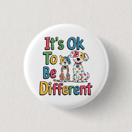 Badge Rond 2,50 Cm It's ok to be different