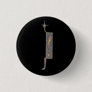 Badge Rond 2,50 Cm J initial éclairé