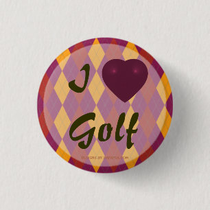 Badge Rond 2,50 Cm Jacquard tropical I Heart Golf