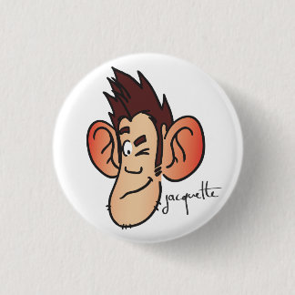 Badge Rond 2,50 Cm jacquette avatar clin d'oeil