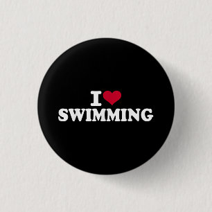 Badge Rond 2,50 Cm J'adore nager