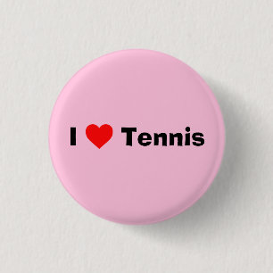 Badge Rond 2,50 Cm J'adore Tennis Rose Pâle