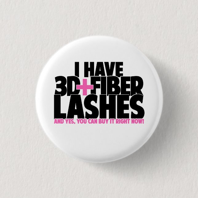 Badge Rond 2,50 Cm J'ai 3d + Mèches de fibre (Devant)