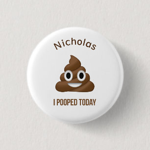 Badge Rond 2,50 Cm J'ai balancé aujourd'hui drôle Emoticon avec le 