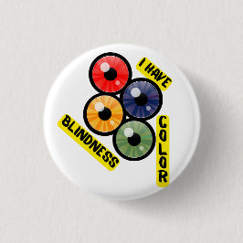 Badge Rond 2,50 Cm J'Ai La Lumière Couleur - 4 yeux