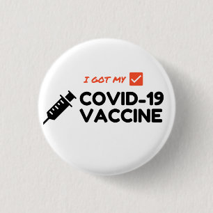 Badge Rond 2,50 Cm "J'ai mon vaccin COVID-19"