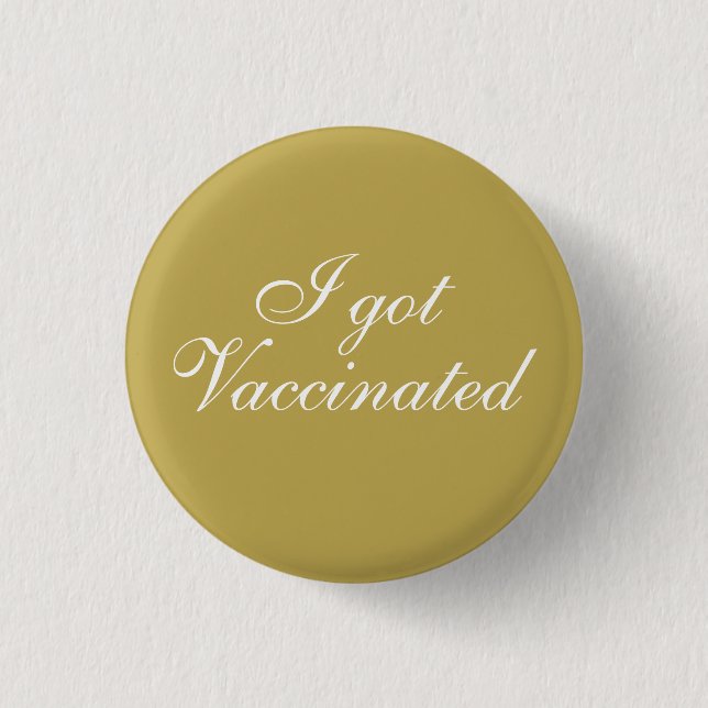 Badge Rond 2,50 Cm J'ai reçu un script d'or élégant (Devant)