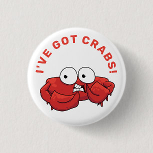 Badge Rond 2,50 Cm J'ai un t-shirt crabe