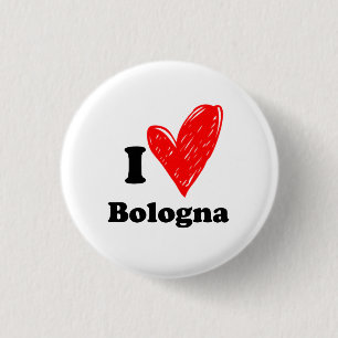 Badge Rond 2,50 Cm J'aime Bologne