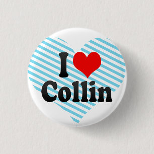 Badge Rond 2,50 Cm J'aime Collin