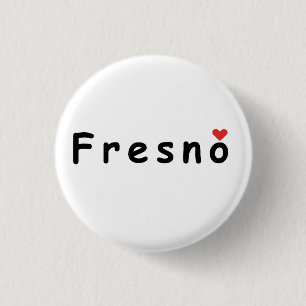 Badge Rond 2,50 Cm J'aime Fresno