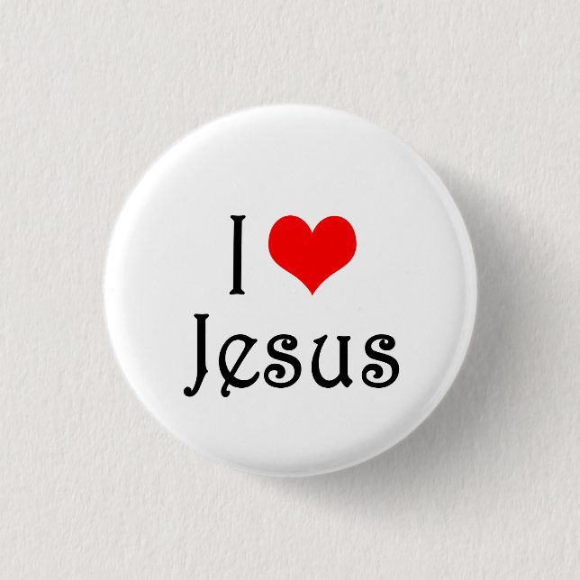Badge Rond 2,50 Cm J'aime Jésus (Devant)