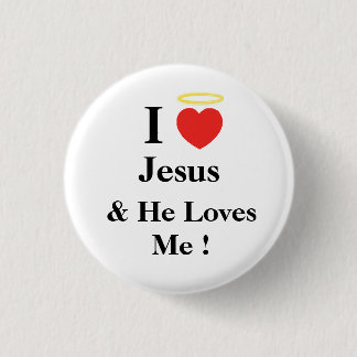 Badge Rond 2,50 Cm j'aime Jésus