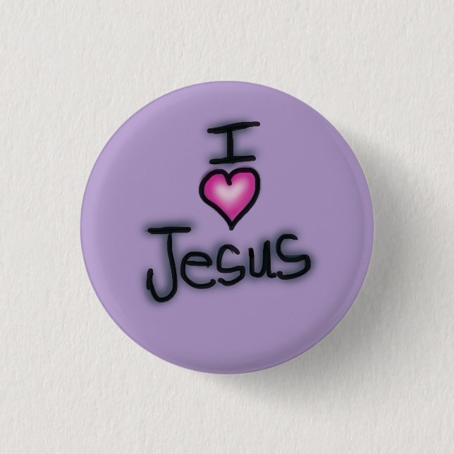 Badge Rond 2,50 Cm J'Aime Jésus J'Aime Jésus (Devant)